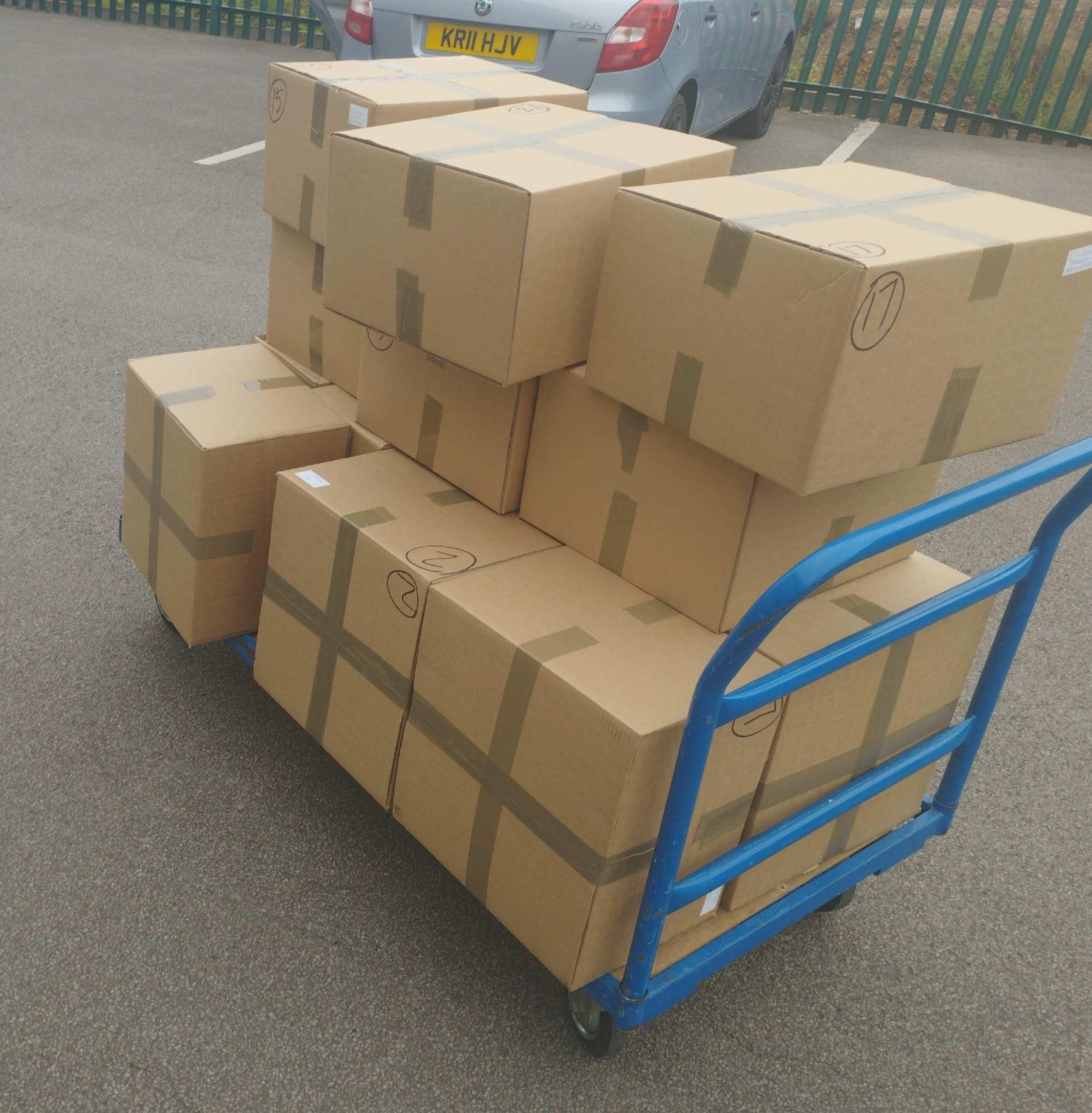 european groupage cartons loaded